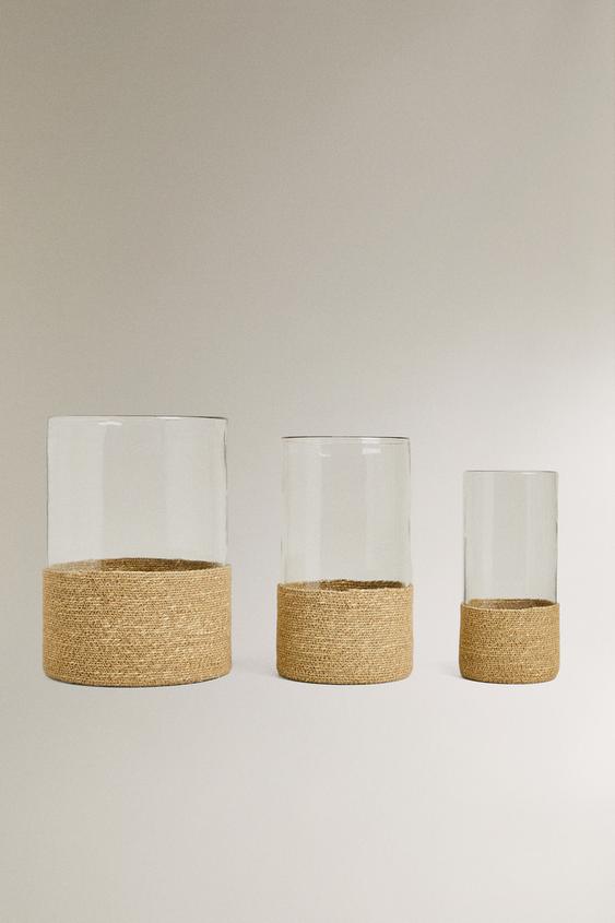 WINDLICHT AUS KRISTALL UND JUTE - Transparent von Zara - Bild 0
