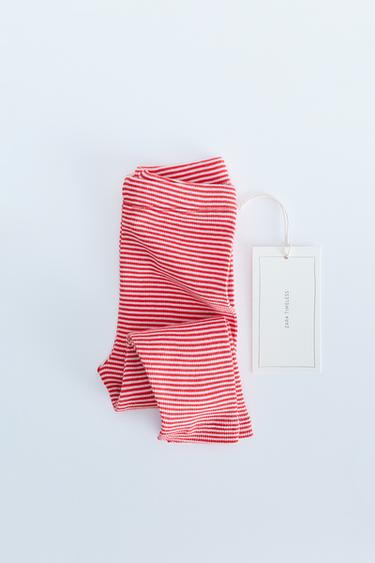 ZARA TIMELESS - STRIPED LEGGINGS - Red by Zara