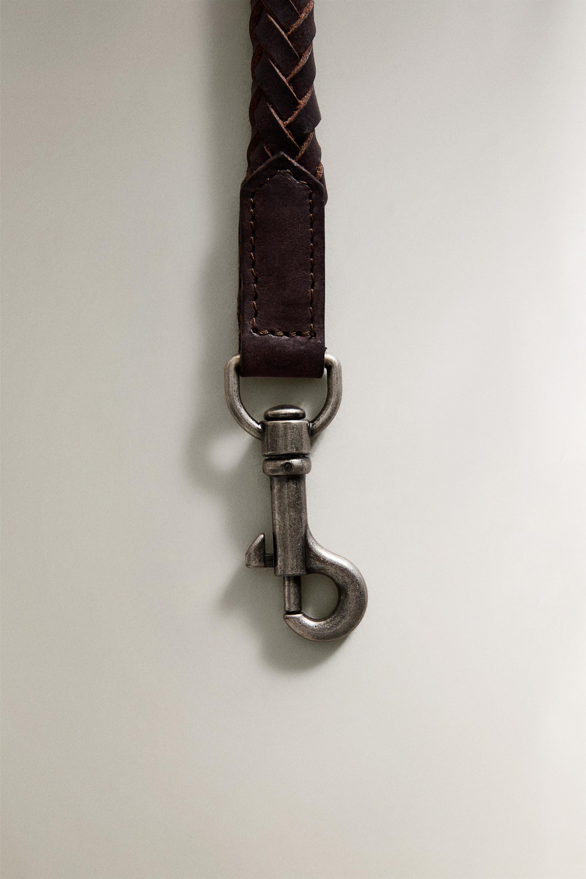 BRAIDED LEATHER DOG LEASH