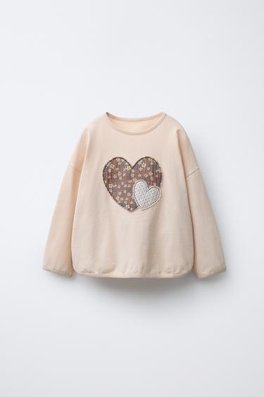 SLOGAN AND PATCH T-SHIRT - Light pink by Zara