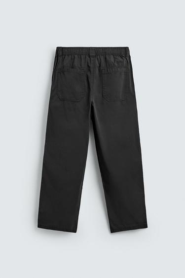 PANTALON RELAXED FIT EN COTON - Noir de Zara - Image 7