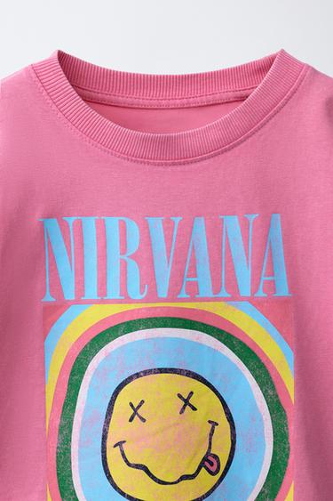 T-SHIRT IMPRIMÉ NIRVANA ® - Rose de Zara - Image 2