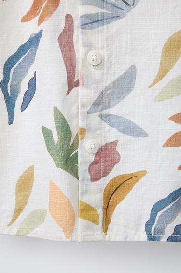 LEAF PRINT SHIRT - Multicoloured by Zara - Image 3