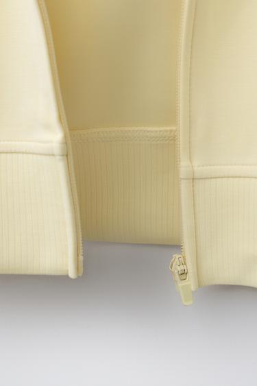 SWEAT ZIPPÉ AVEC MODAL - Jaune clair de Zara - Image 3