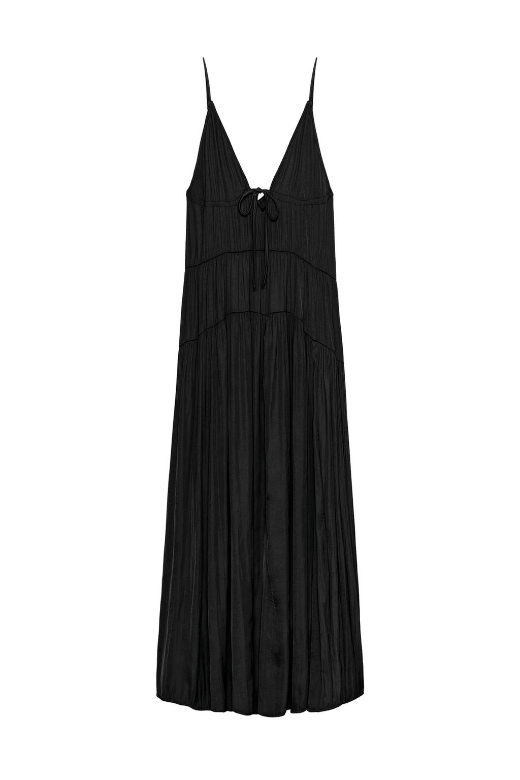 GATHERED SATIN EFFECT MAXI DRESS - image 3