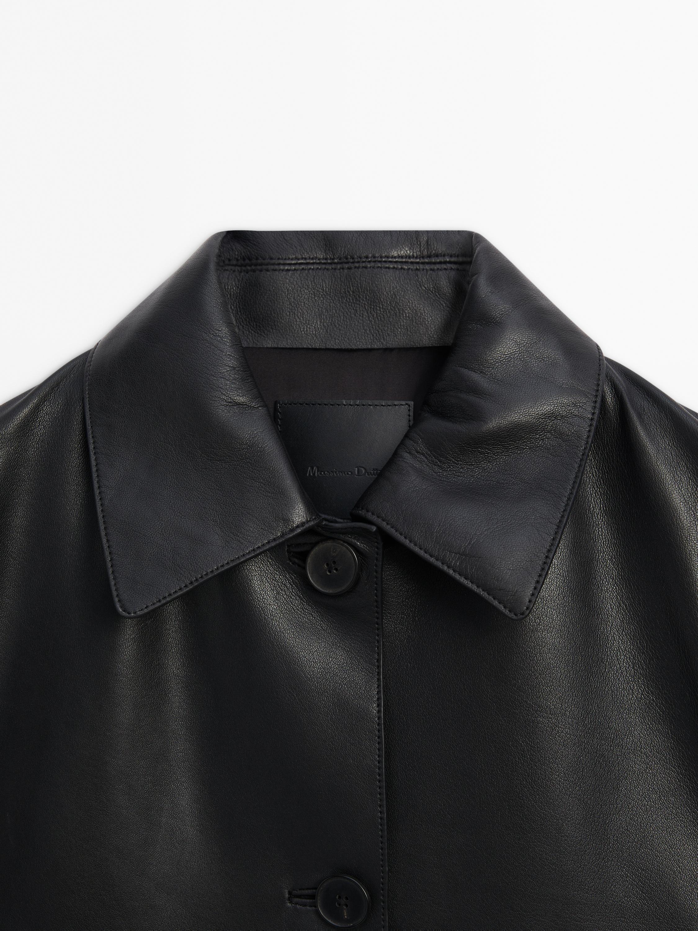 Nappa leather jacket with pockets - Black | ZARA United States