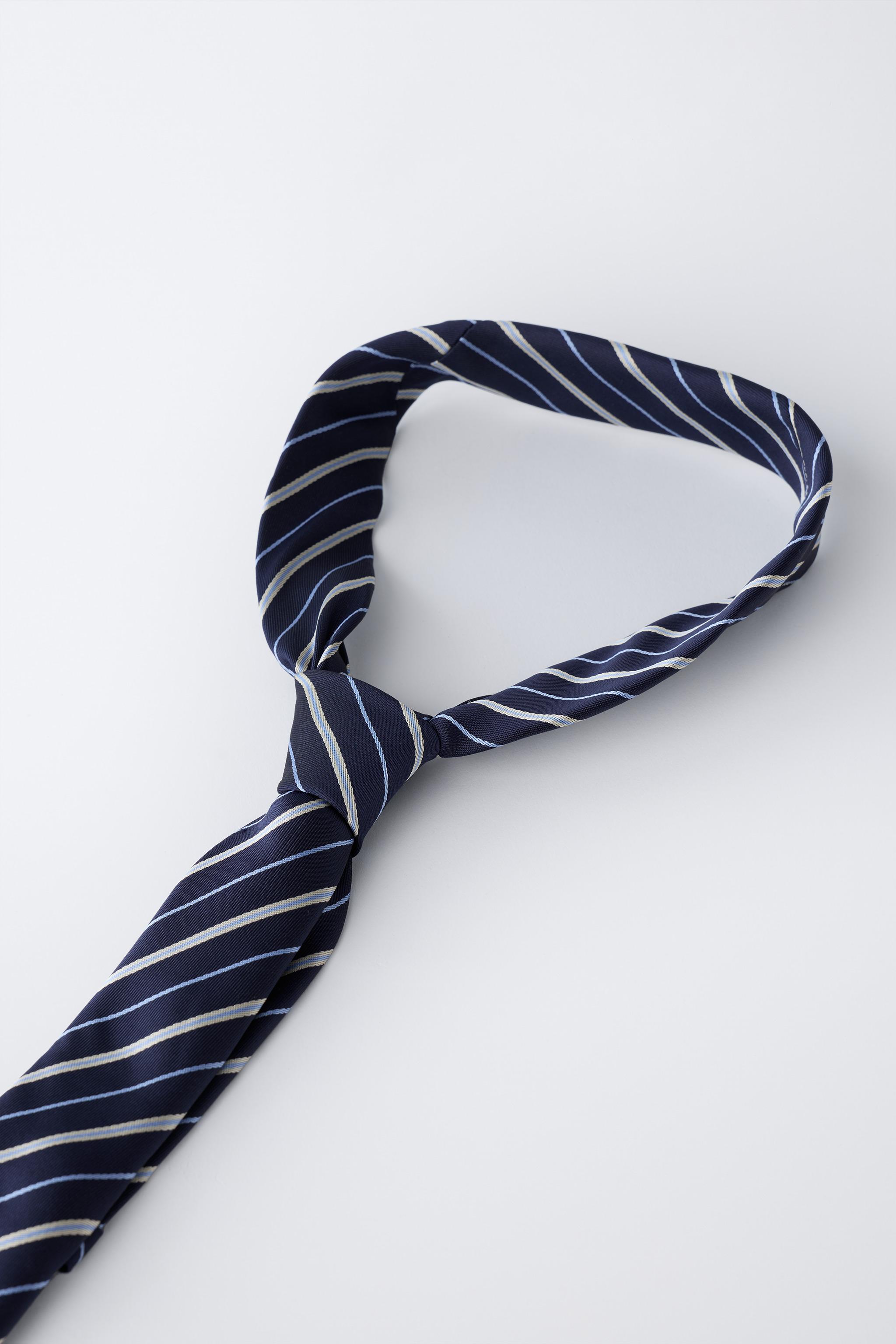 STRIPED PRINT TIE