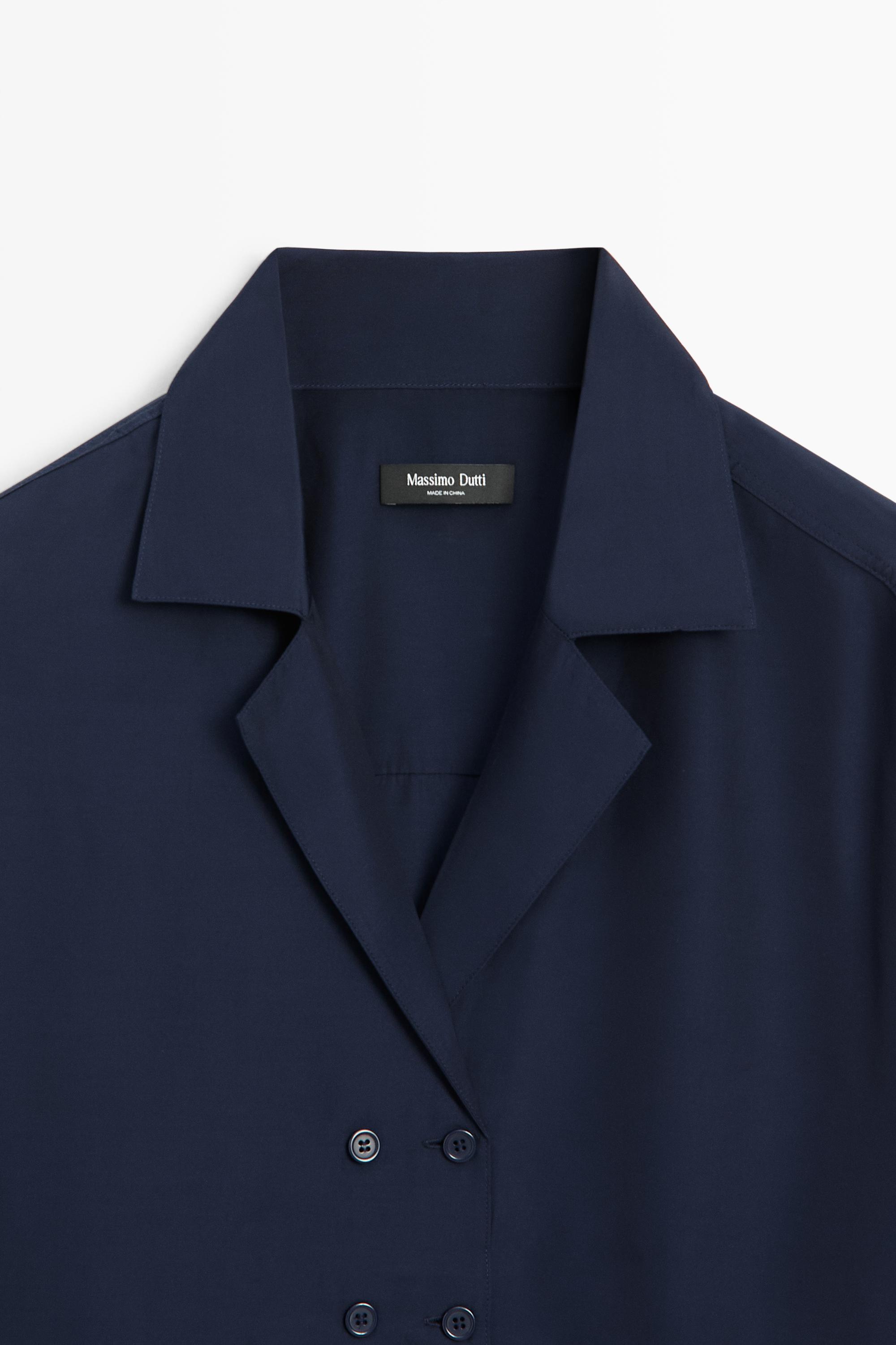 Flowing double-breasted shirt