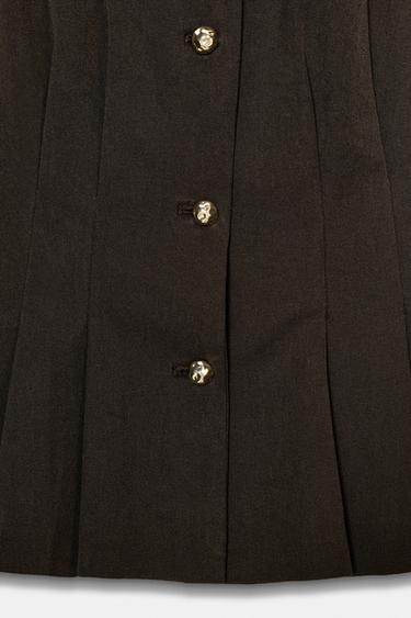 FITTED PEPLUM WAISTCOAT - Brown by Zara - Image 8