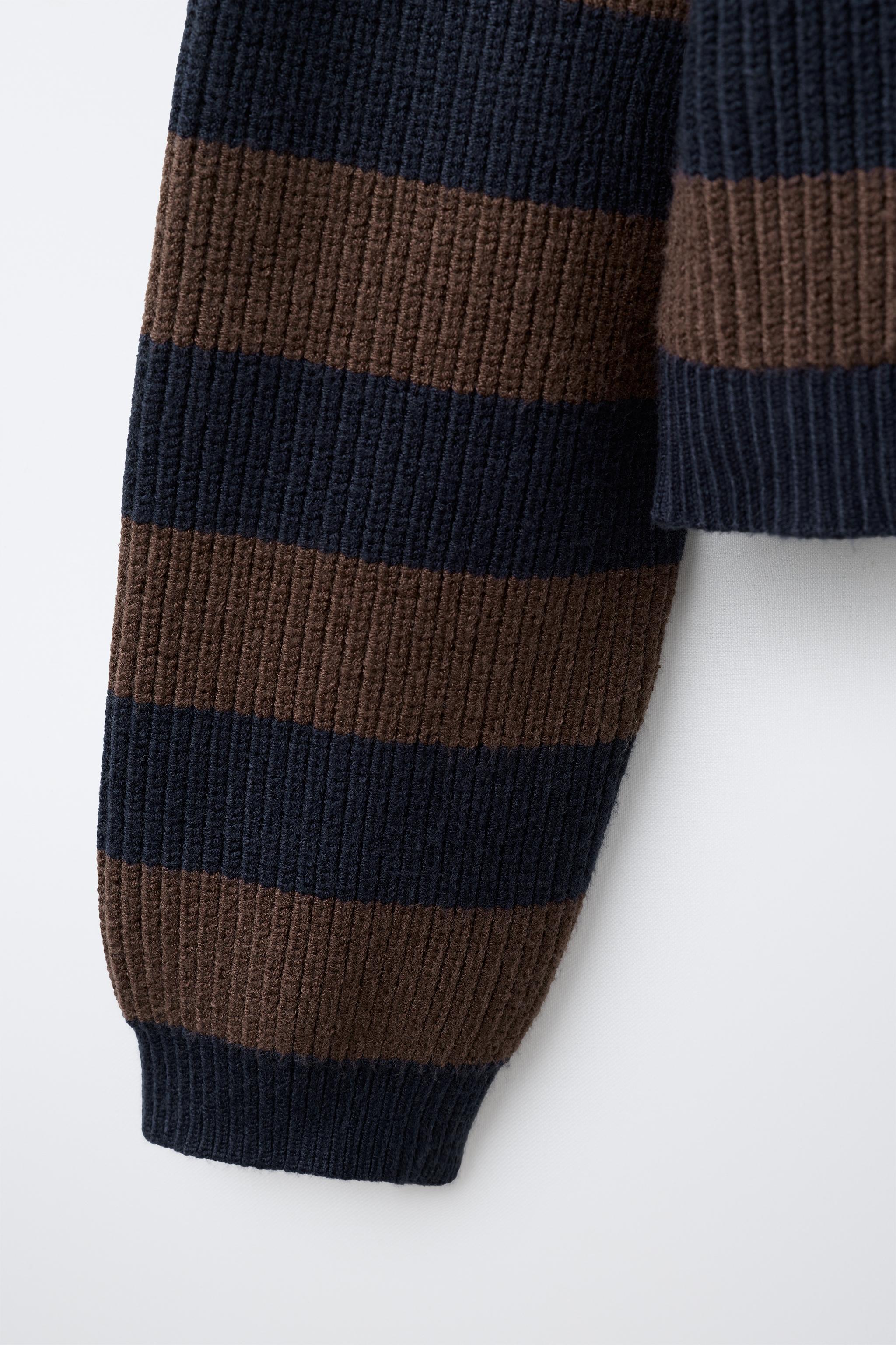 GILET EN MAILLE À RAYURES