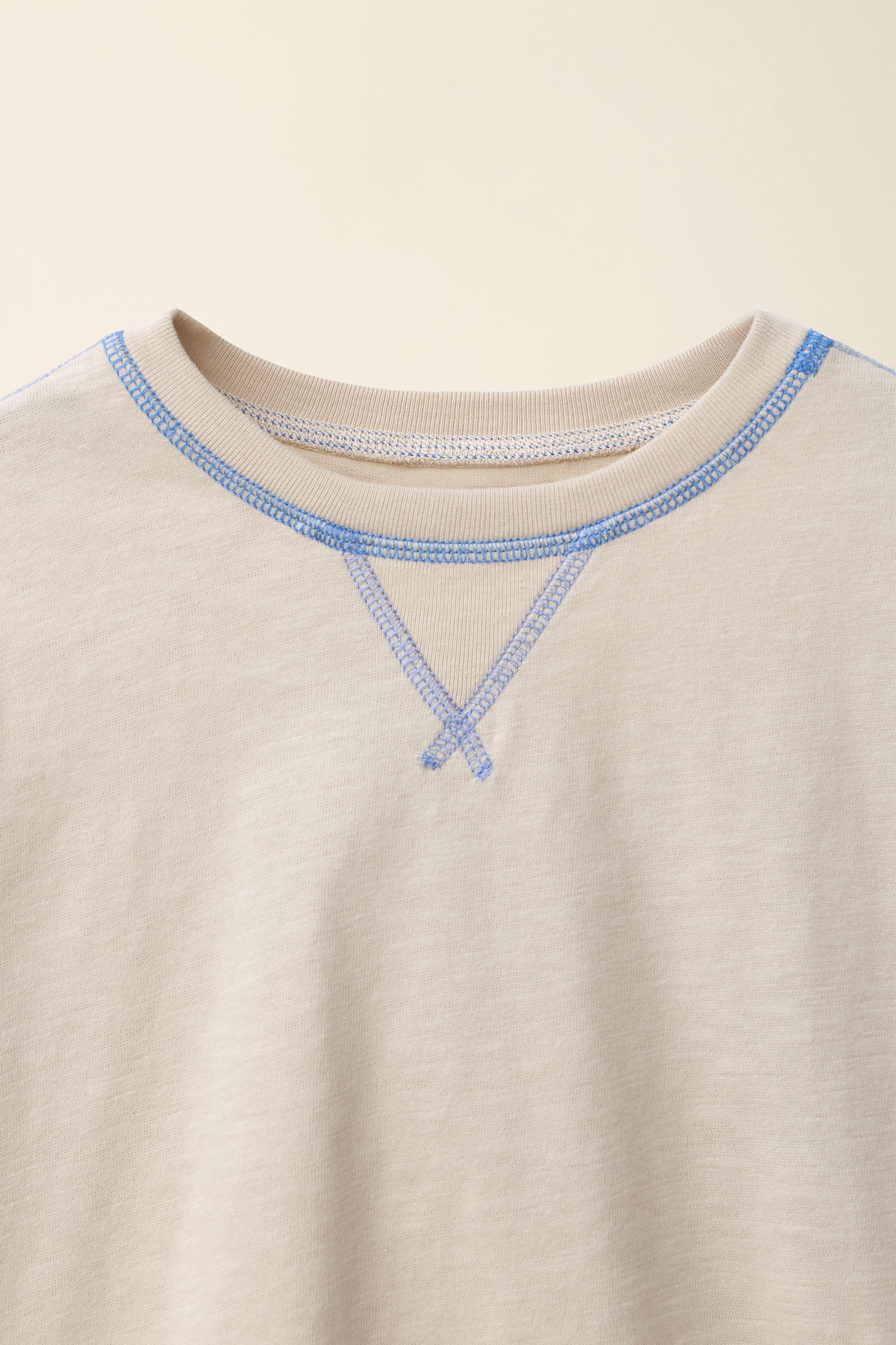 Детские топы Zara STRIPED TOP WITH CONTRAST STITCHING CREATED BY CARAMEL LONDON X — фото 4