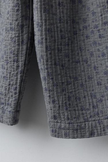 FLORAL TEXTURED CULOTTES - Greyish by Zara - Image 3