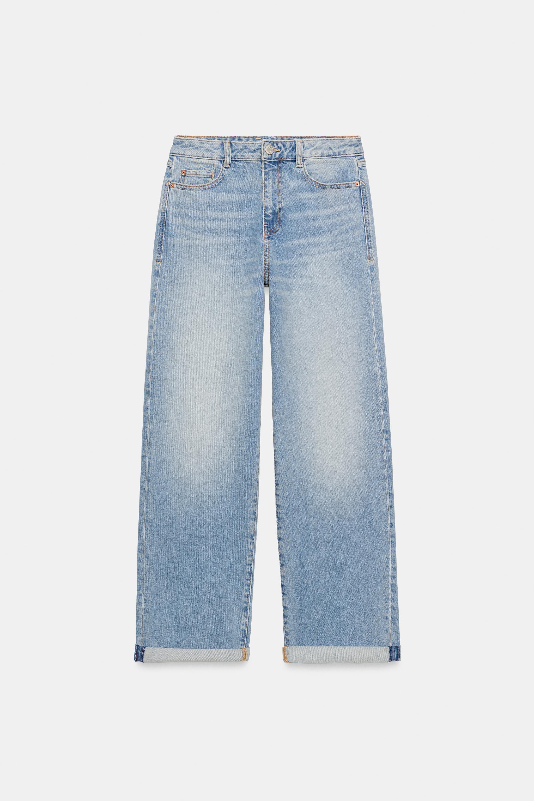 Zara Z1975 RELAXED FIT KATLAMALI PAÇALI ORTA BEL JEAN görsel 7