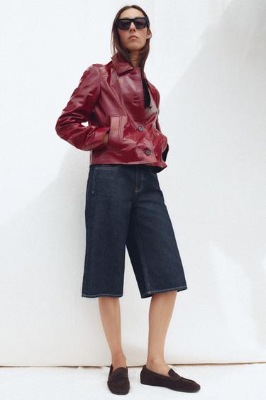 ZW COLLECTION DENIM BERMUDA SHORTS - Blue by Zara