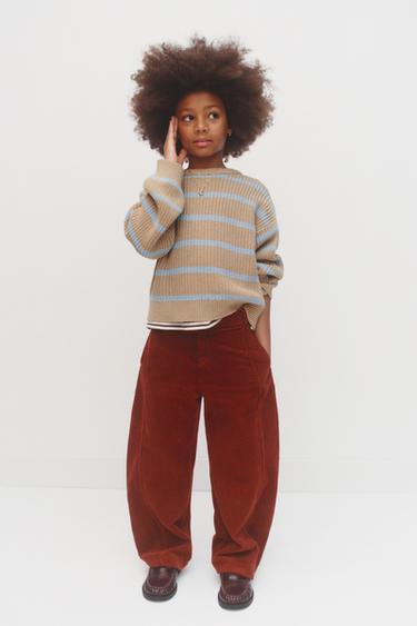 STRIPED KNIT JUMPER - Light beige by Zara