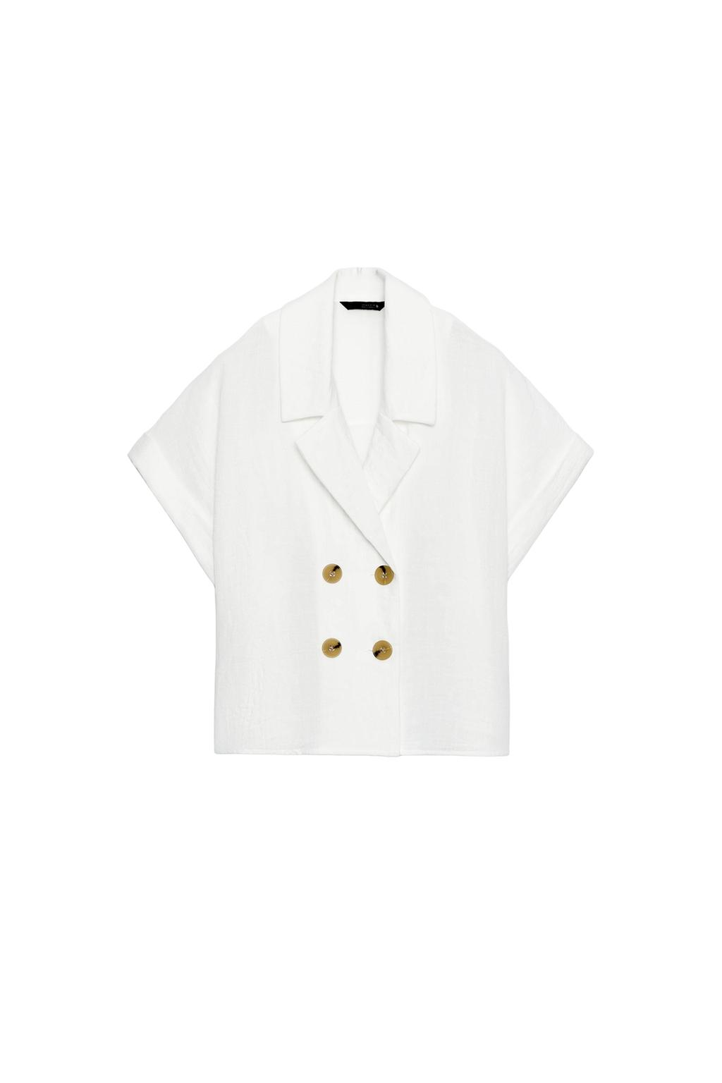 SHORT SLEEVE WRAP SHIRT - image 3