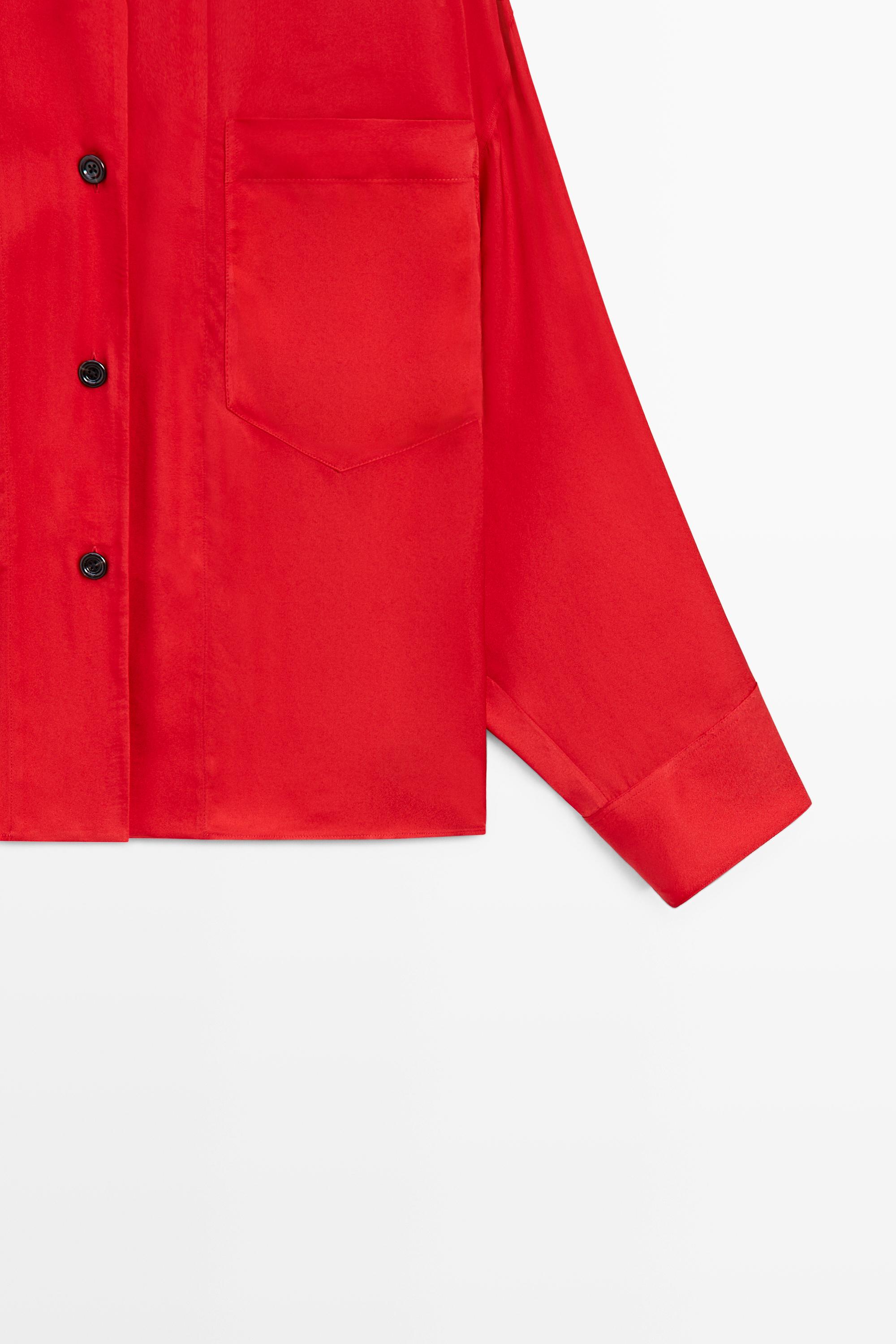 Chemise fluide oversize avec poche poitrine