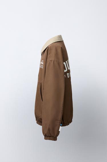 CONTRAST COLLAR JACKET - Brown by Zara - Image 2