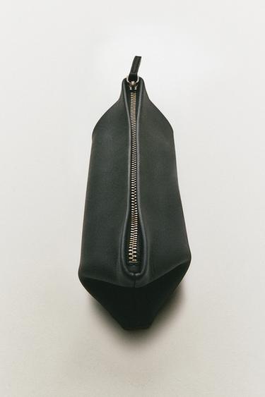 LEATHER WASH BAG - Black by Zara - Image 5