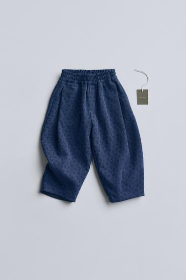 Zara TIMELESZ – PRINTED PANTS - Blue / Navy - Image 0