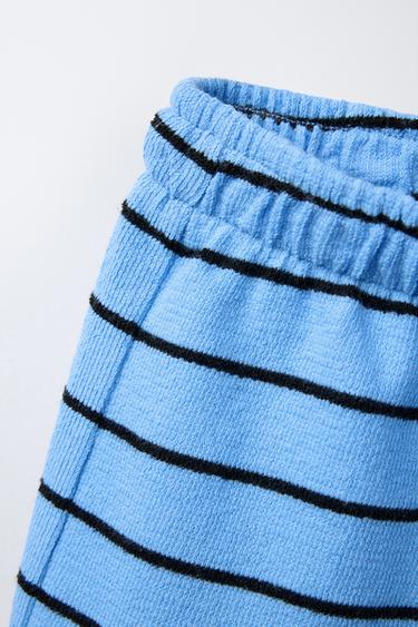 STRIPED JOGGING T-SHIRT AND BERMUDA SHORTS SET - Blue by Zara - Image 3