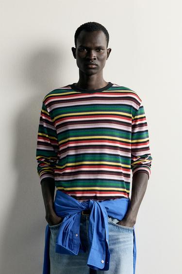 STRIPED RELAXED FIT T-SHIRT — striped 2