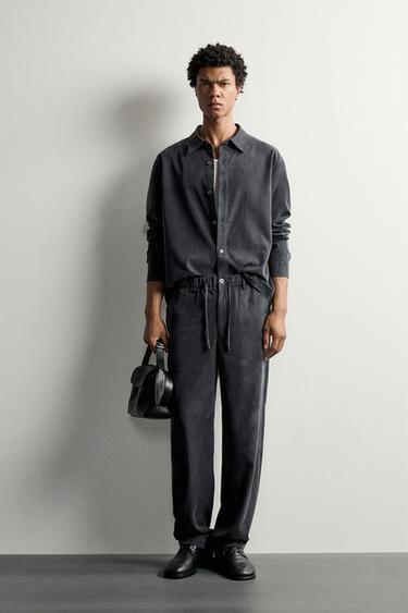 CAMISA FLUIDA RELAXED FIT - Índigo de Zara - Imagen 0