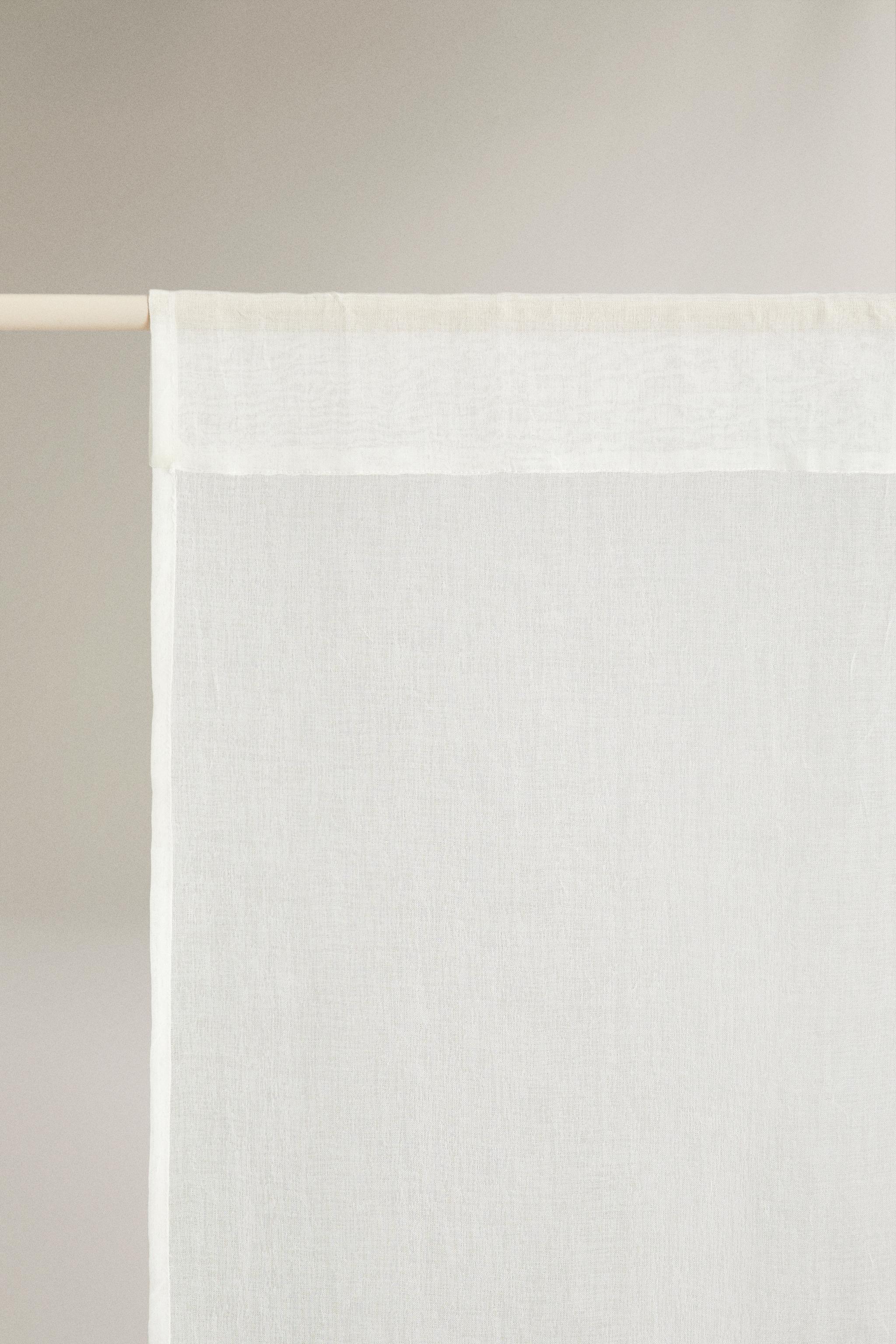 ZARA HOME リネン カーテン135x270 cm 2枚セット リビングルームにぴったりなカーテンとローラーブラインド