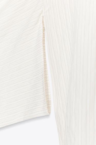 STRIPED SHIRT ZW COLLECTION - Oyster-white by Zara - Image 5