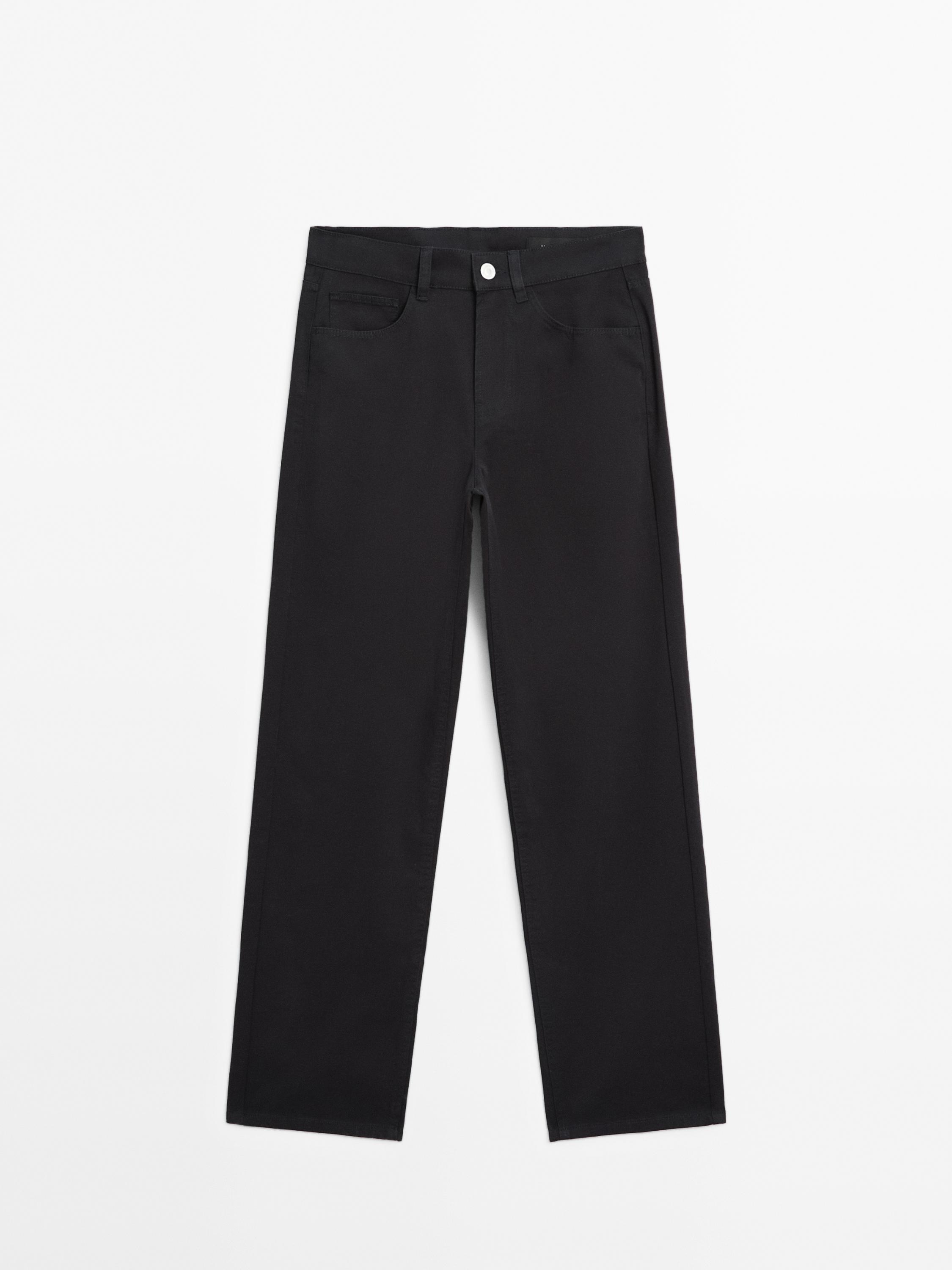 Pantalon straight mid-rise