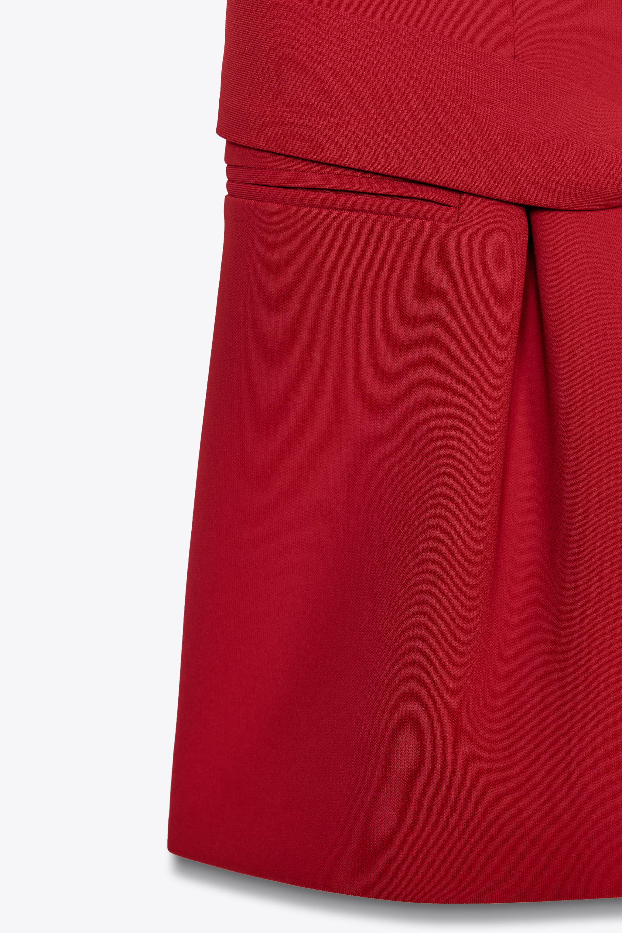 【ZARA】ZWコレクション ベルト付きベスト 2390/198/600 ZWコレクション ベルト付きベスト - レッド | ZARA Japan / 日本