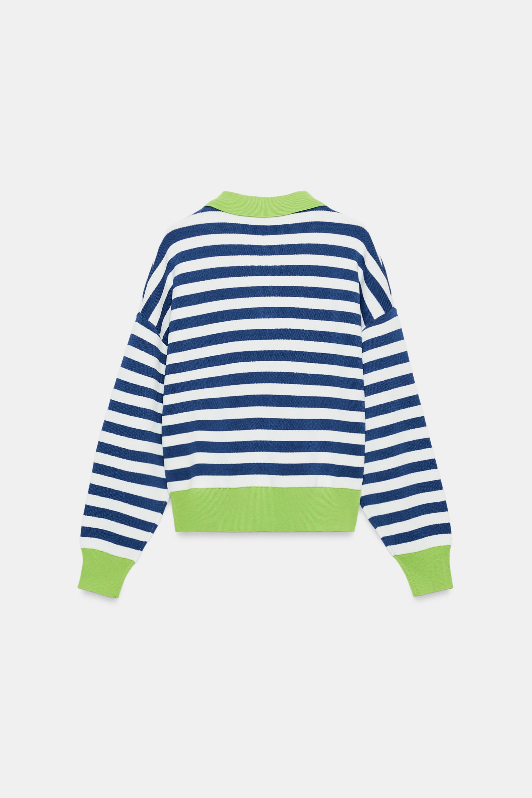 STRIPED KNIT POLO