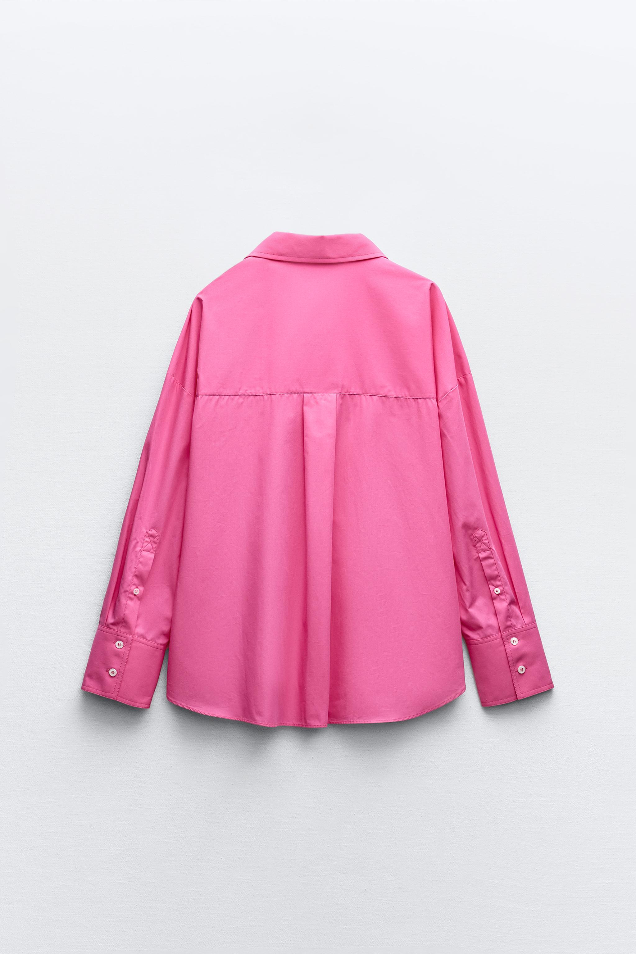 Zara Camisa Basica Popelina En Fucsia Mx 30 Us L Mujer