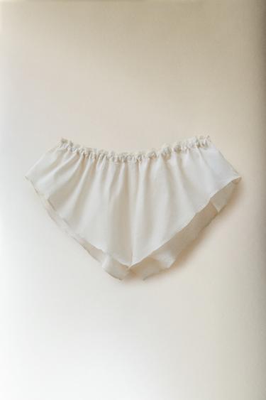 SHORT CULOTTE DENTELLE - Ivoire de Zara - Image 5