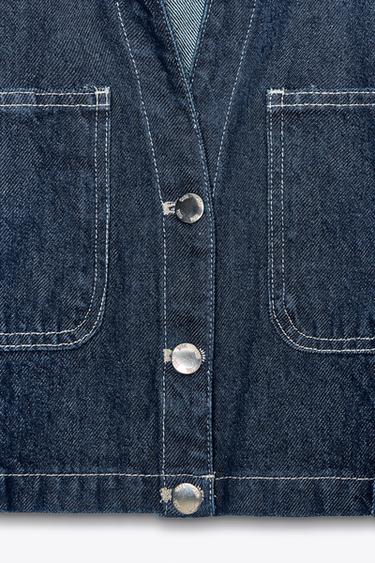 CHEMISE EN JEAN Z1975 COURTE - Bleu de Zara - Image 8
