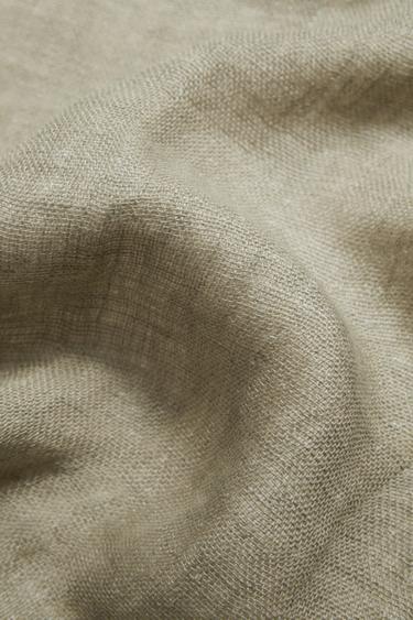 COUVERTURE LIN CARREAUX - Vert de Zara