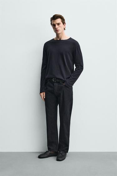 STRAIGHT-LEG JEANS - Indigo by Zara