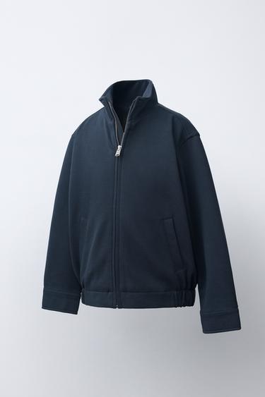 COMFORT BOMBER JACKET - Navy blue by Zara
