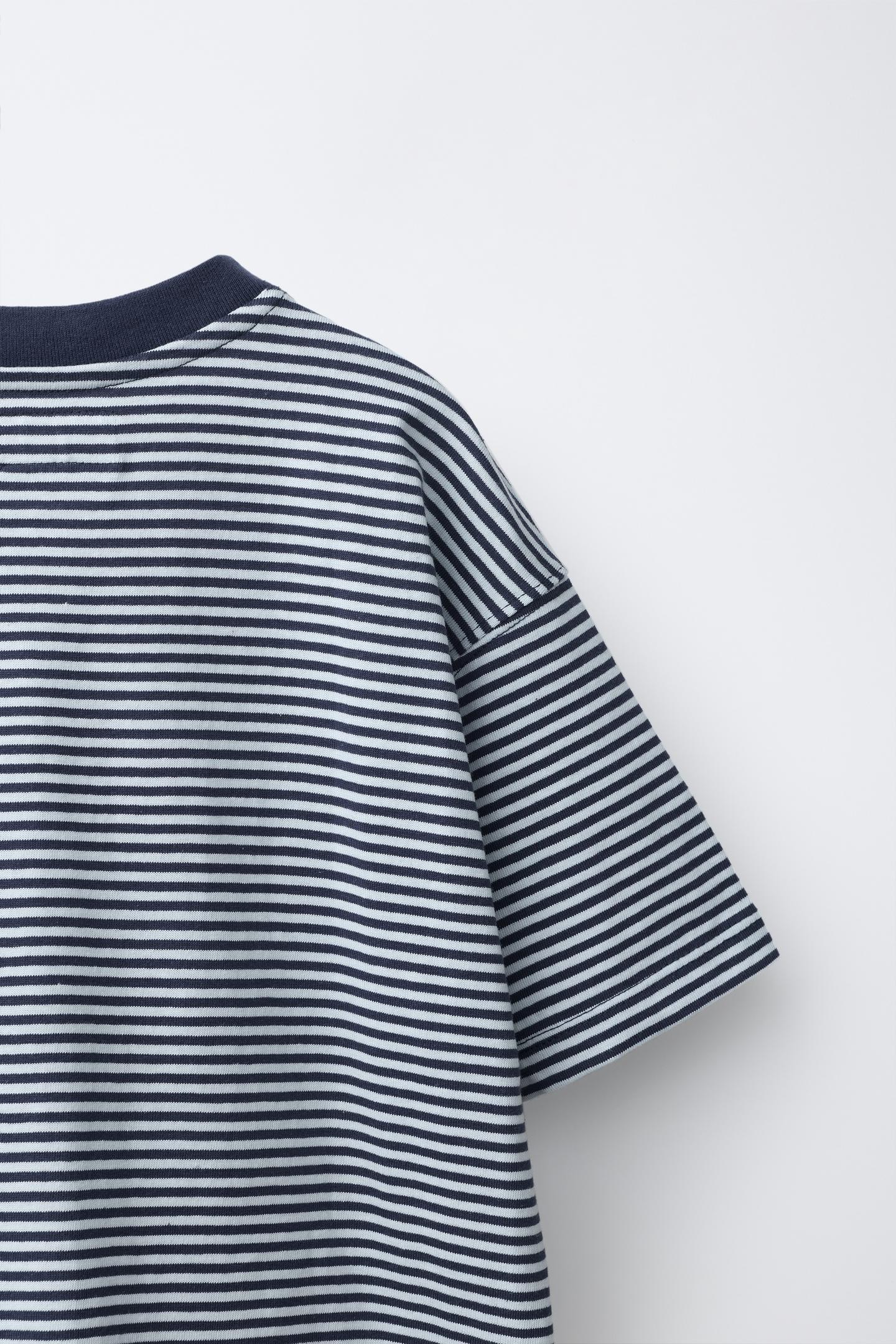 Детская футболка Zara Striped Print, цвет: Полосатый — фото 4