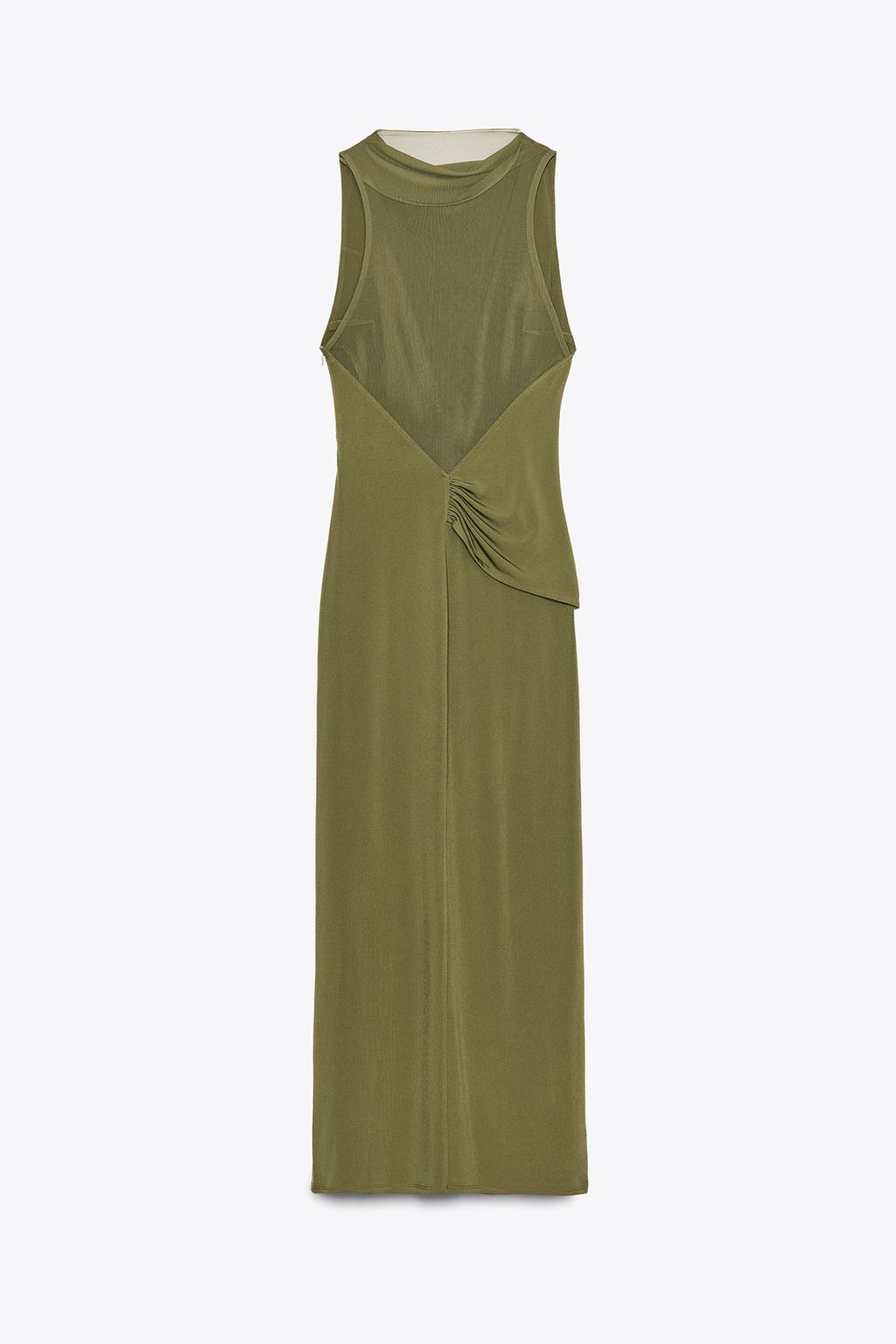 DRAPED COMBINATION DRESS