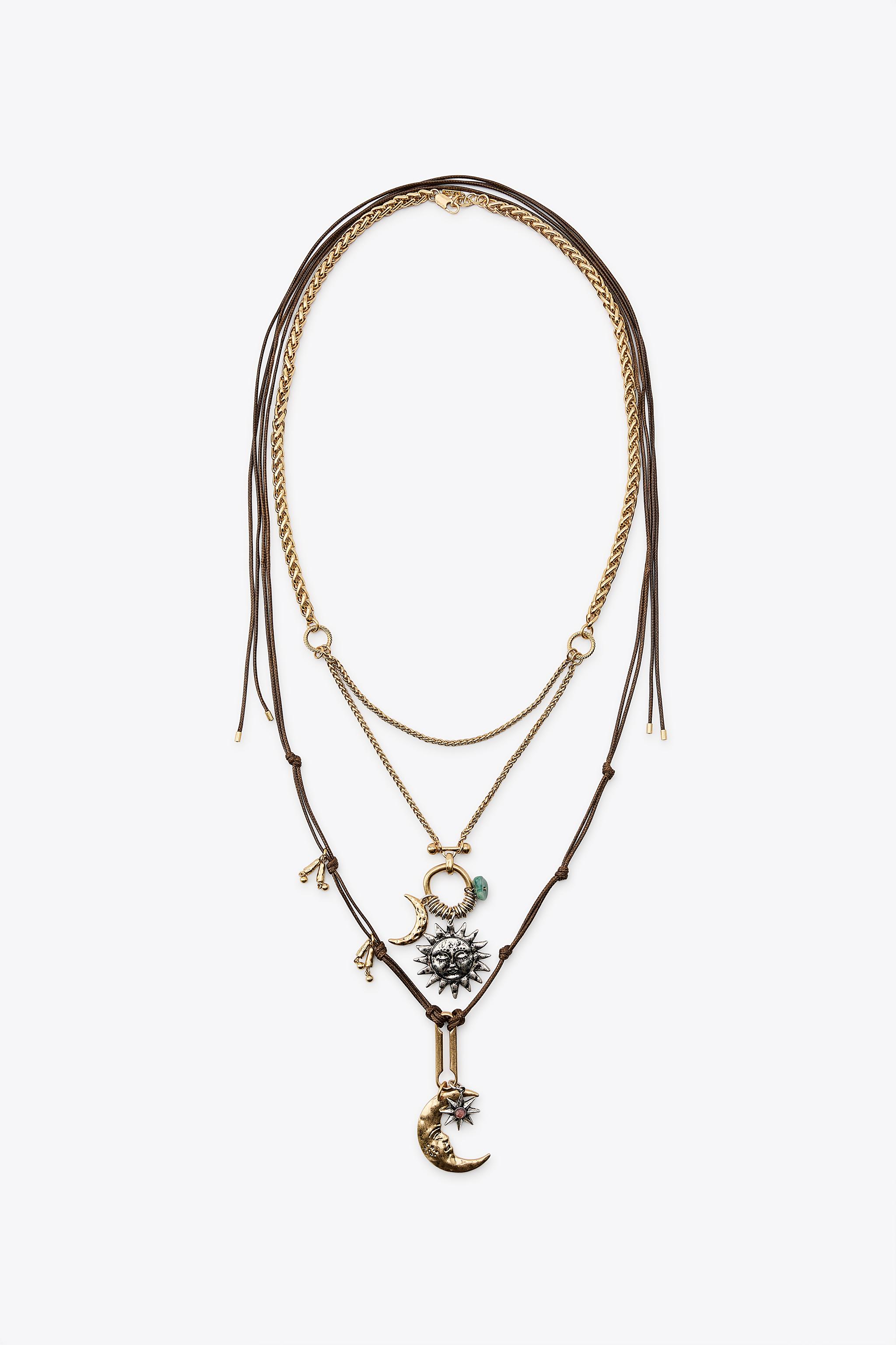 SUN & MOON CHARM NECKLACE 2-PACK
