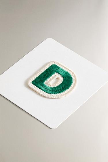 THERMO-ADHESIVE LETTER D PATCH - Blue by Zara - Image 1
