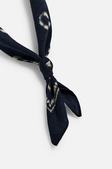 BANDANA IMPRIMÉ - Bleu marine de Zara - Image 2