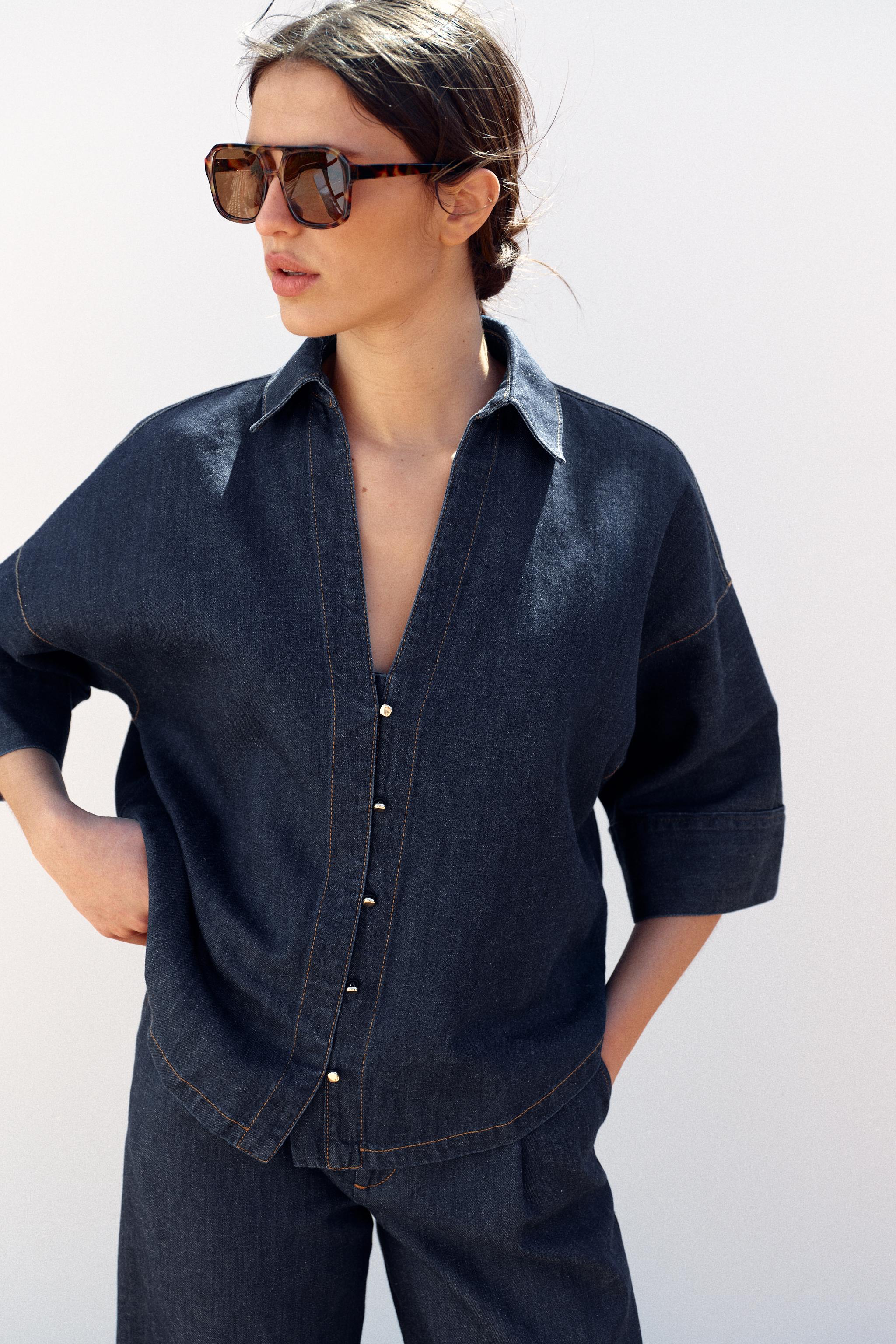 Vネックシャツ – レディース | ZARA 日本