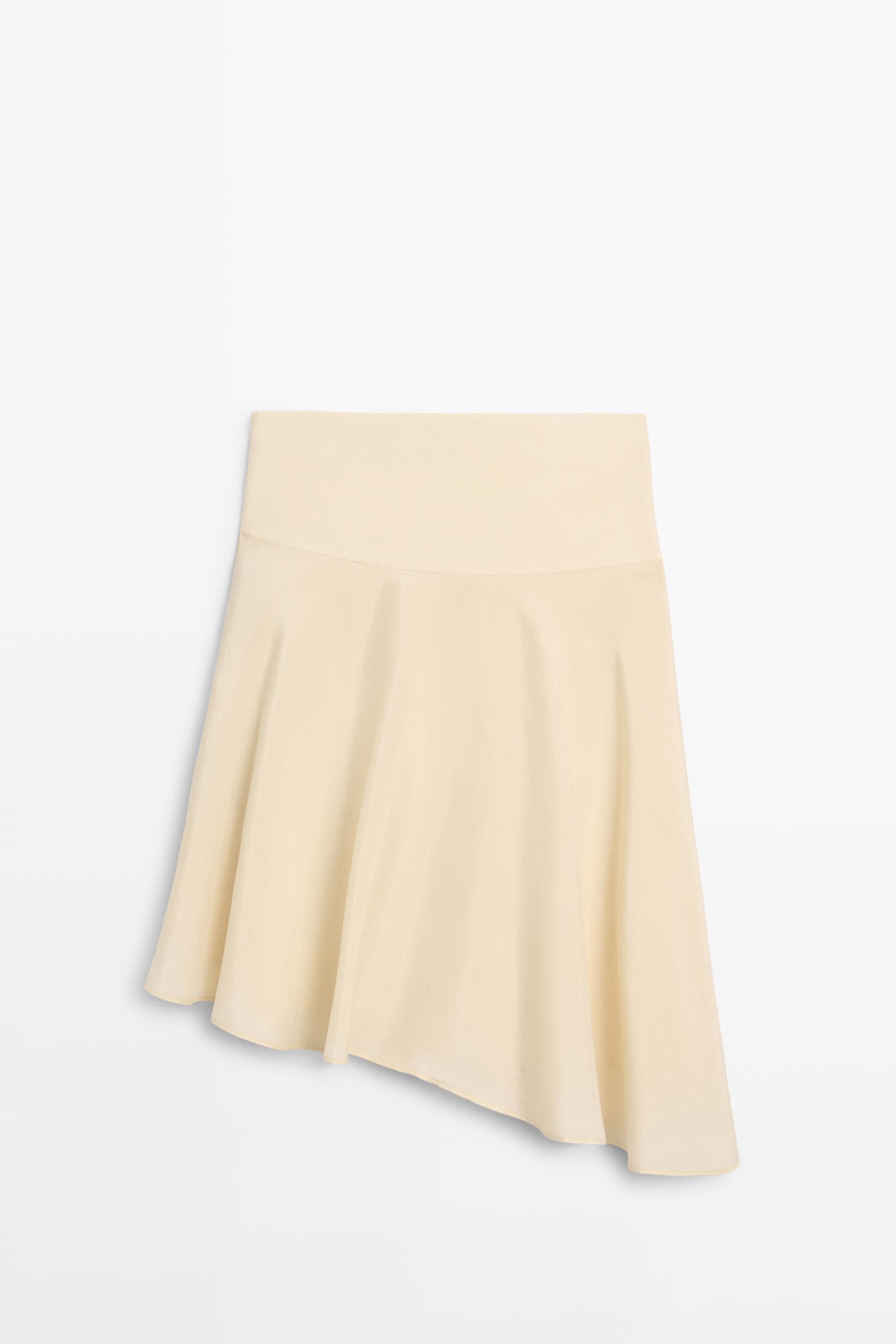 Jupe midi fluide asymétrique