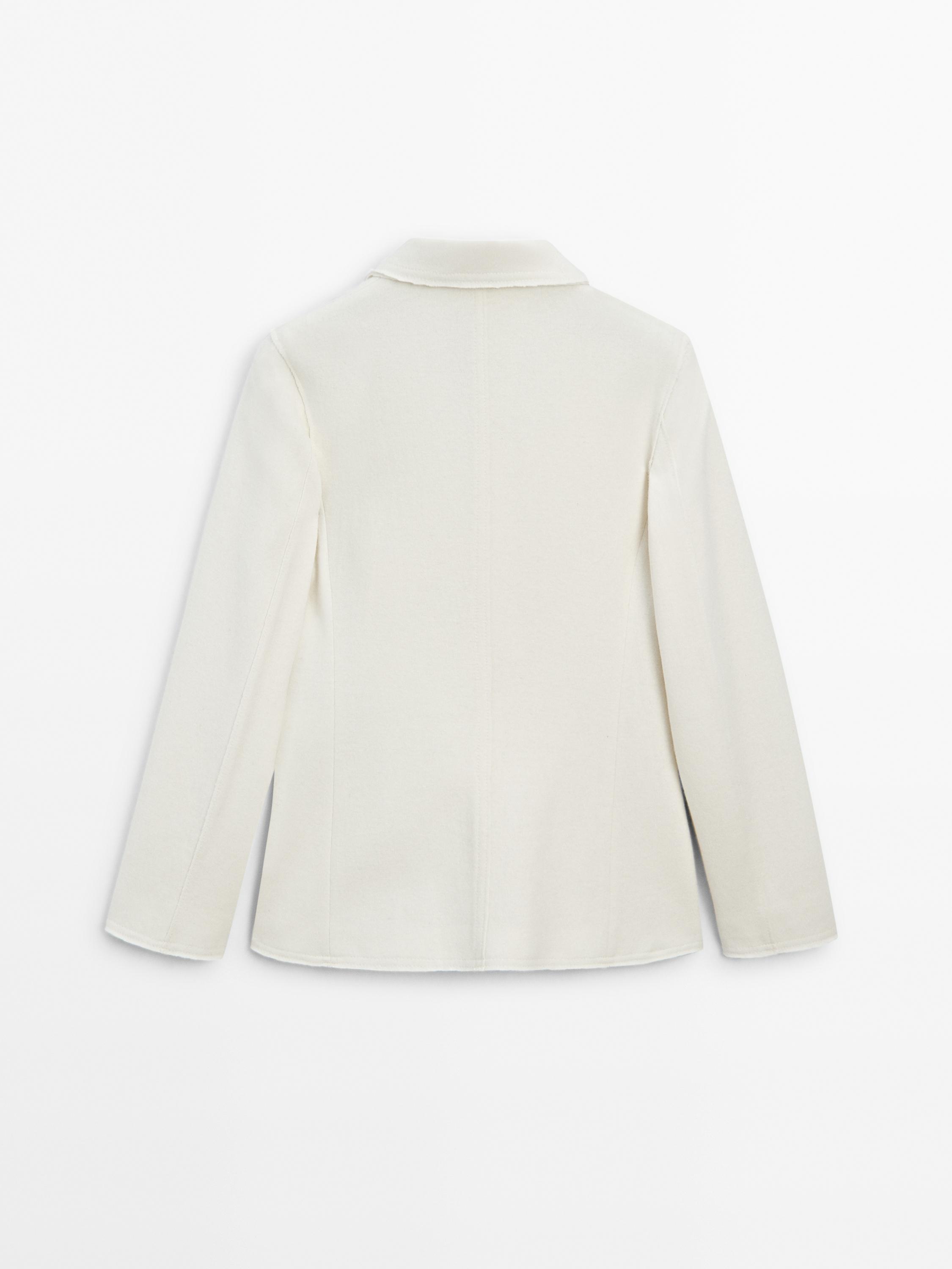 Blazer fin en laine mélangée