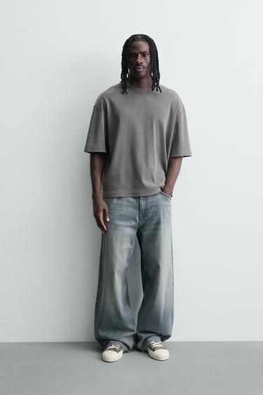 ТОЛСТОВКА BOXY FIT СТРУКТУРНАЯ — ЧЕРНЫЙ от Zara