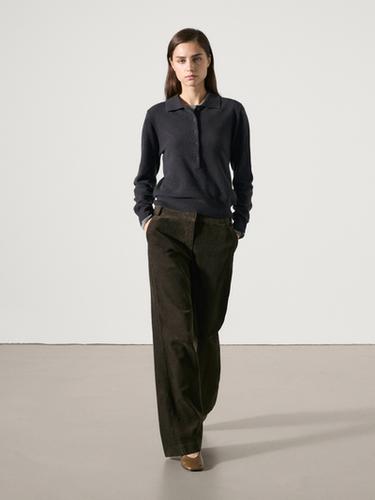 Zara 100% cashmere knit polo sweater - Blue - Image 0