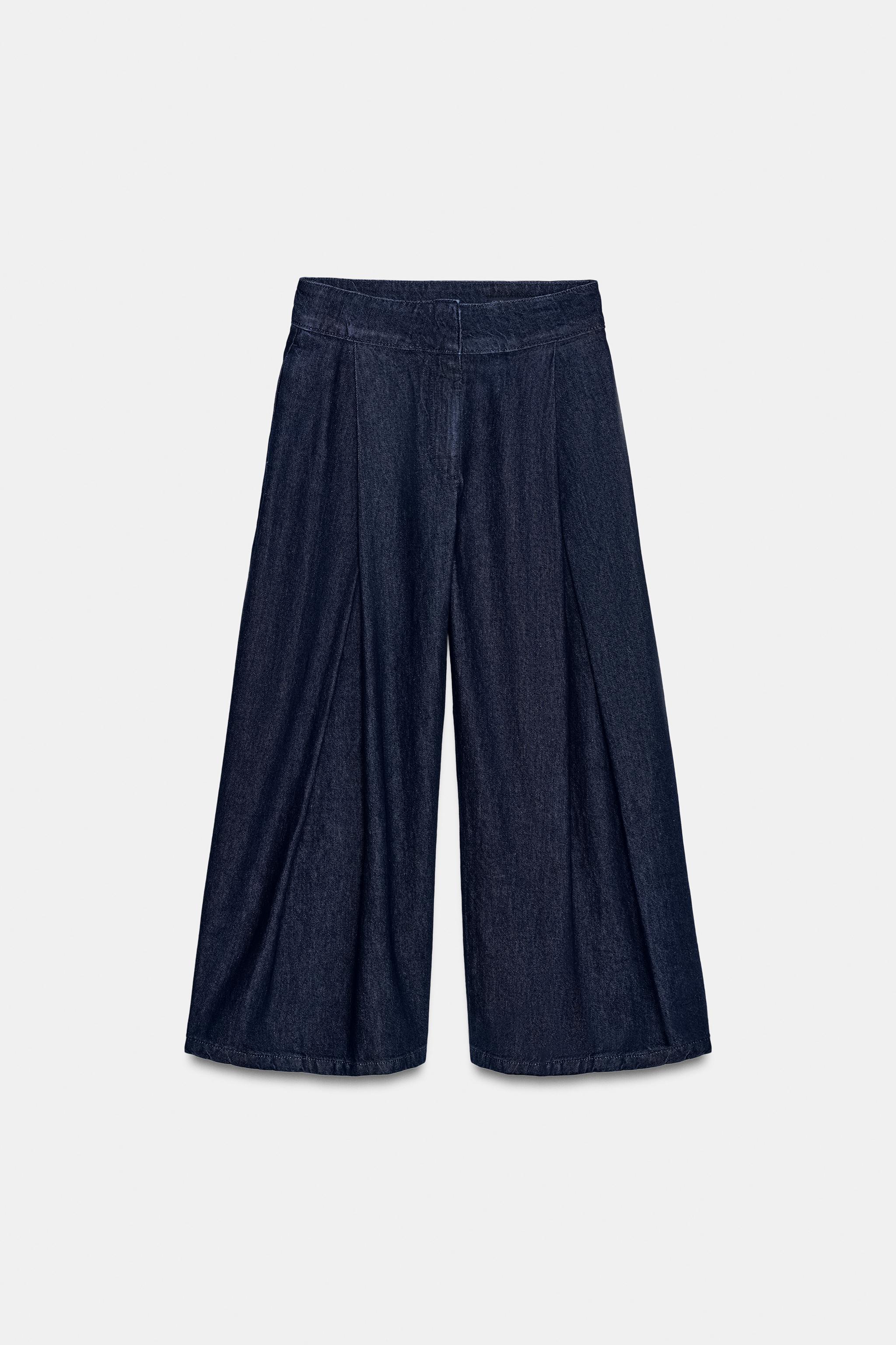 JEAN Z1975 JUPE-CULOTTE TAILLE HAUTE À PINCES