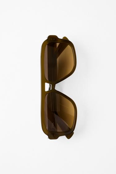 AVIATOR SUNGLASSES — Brown 1